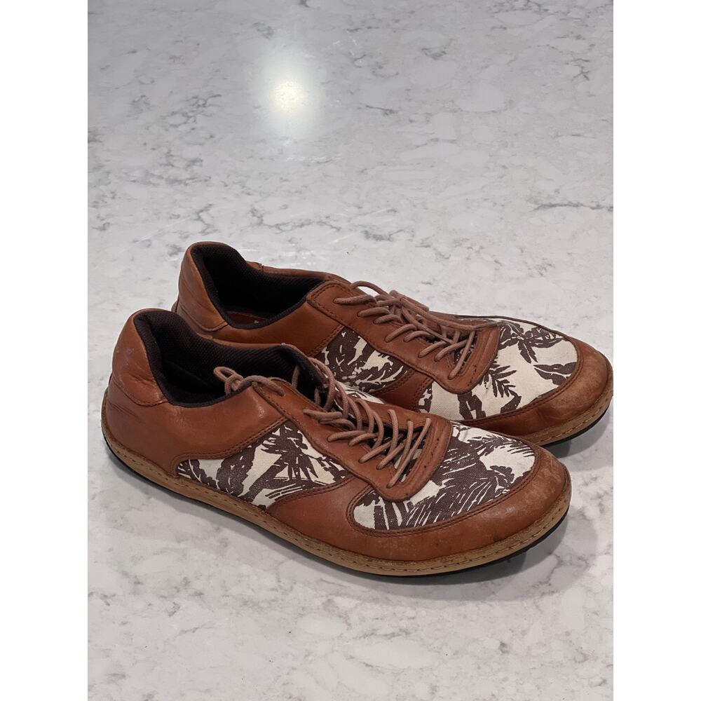J Shoes Vintage Men’s Lace Up Hoops Palm Leather‎ Comfort Sneakers Size 11 Brown